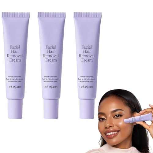 Sanfte Haarentfernungscreme – Schmerzfreie Haarentfernung für empfindliche Haut mit neutraler Formel, Gesichts Haarentfernung für Frauen, langanhaltende Depilationscreme für alle Hauttypen (3)