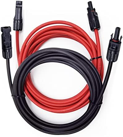 BEAYFILY 10AWG Solar Extension Cable Wire,Solar Panel Adaptor Cable with Male and Female Weatherproof Connector (5 Ft)