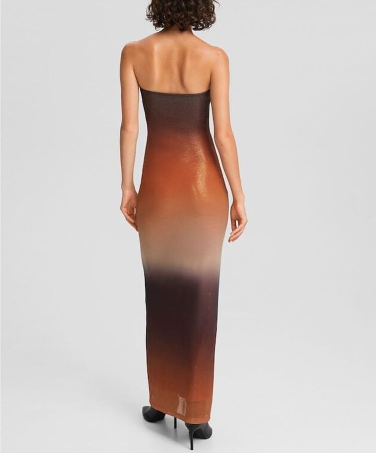 chinese dress ladies Blake Maxi Dress Brown in Jersey