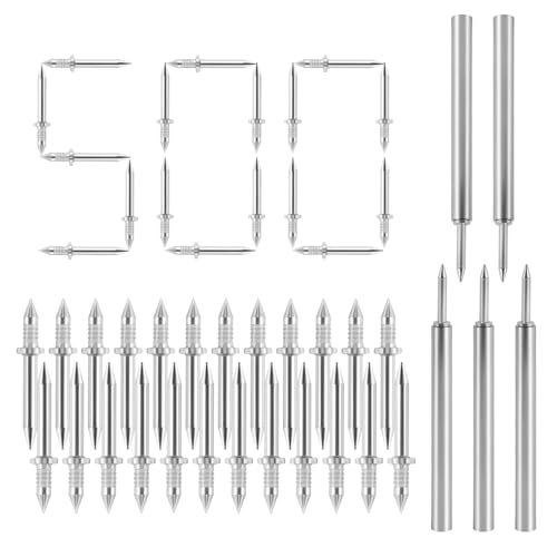 Dedjgoo Double Head Skirting Thread Seamless Nails, Seamless Nail with Double-Headed Nails, Nail Dowel Screw for Background for Home Decoration, Furniture (500 pcs)