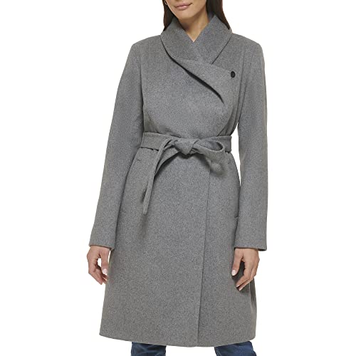 Image of Cole Haan Women's Belted Wool Blend Wrap Coat