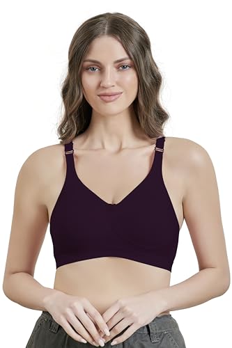 Image of MAROON 419 Women Cotton Blend Long Lasting Magical Lift T Shirt Bra Non-Wired and Non Padded, Seamless and Full Coverage