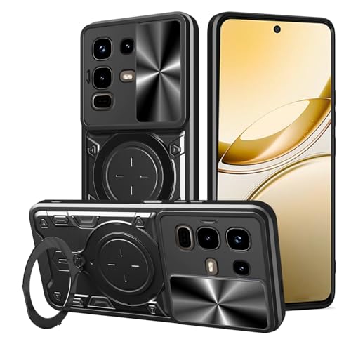 for Infinix Note 50 Pro+ 5G Case Cover Built Slide Camera Protection Cover,Military Heavy Duty Protective Phone Case - Black