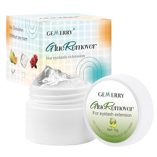GEMERRY Remover Extension Ciglia Crema Ciglia Rimuovi Colla 10g per la Rimozione della Colla Extension Ciglia per Ciglia Ad azione Rapida a Ciglia Finte Crema Remover(Gusto Cantalupo)