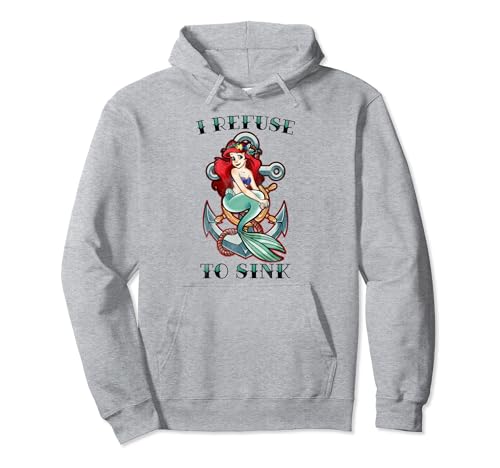 Sweat Ariel Disney motif I Refuse To Sink avec capuche doublée