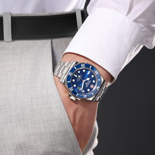 Image of Swiss Military Hanowa SMWGL0006304 SEALORD - Swiss Made Round Blue Automatic - Watch for Men