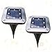 Outanaya 2pcs Solar Underground Lights Led Buried Lamp Outdoor Night Light Easy to Install Led Lighting Tool