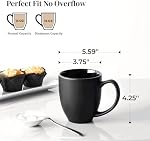 DOWAN Coffee Ensemble de tasses, 16 OZ Mug de café Ensemble de 6, Mugs de café avec grandes poignées pour les hommes, femmes, mug en céramique pour le thé café cacao, facile à nettoyer & Attendez, pour le café du matin, Anniversaire, Fête