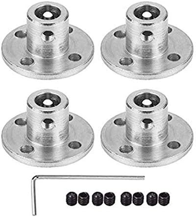 4Pcs 6mm Flange Coupling Connector, Rigid Guide Model Coupler Accessory, Shaft Axis Fittings for DIY RC Model Motors