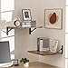 AUATRONNE Deep Floating Shelves for Wall, 16W x 12D Wood Shelves Set of 2, Rustic Wood Floating Shelves, Wall Mounted Hanging Shelf for Living Room, Kitchen, Office, Bathroom and Bedroom Decor