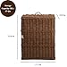 Joseph Rectangular Laundry Basket with Lid – Resin Wicker Hamper for Bedroom or Bathroom, Espresso Brown, 17