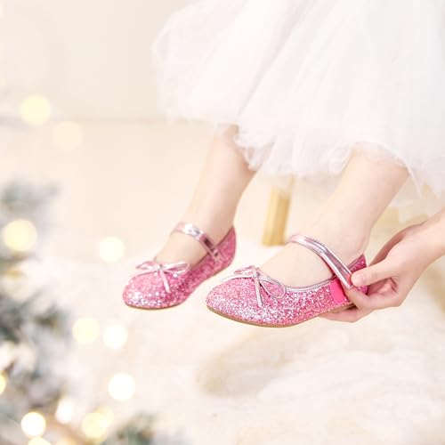 Image of Felix & Flora Toddler Flower Girl Dress Shoes - Girl Ballet Flats Party School Shoes Wedding