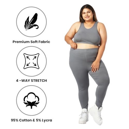 Image of BIGTEES Leggings Regular & Plus Size | Cotton Legging | Legging Full Coverage Tummy Controller | Leggings for Women