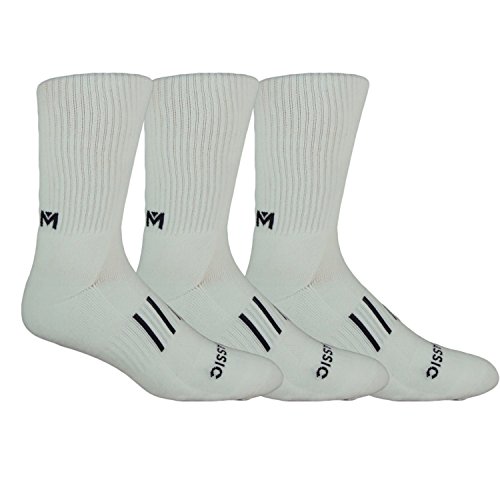 MOXY Socks 3-Pack White Classic American Performance Crew Socks
