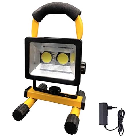 Portable COB LED Floodlight Rechargeable Battery, 30W 800LM Rechargeable Building Site Light, IP65 Waterproof Building Light Household, 3 Brightness Modes with SOS Mode, for Exterior Garage Workshop Cover
