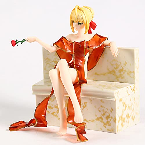 FABIIADetachable 19Cm Anime Limited Edition Aniplex Fate Nero Claudius hot Girl Pvc Character Model Actio Figure Sitting Adult Model Doll Toys Statue Action Figure Ornament Gift Bauble/with Gift Bo*