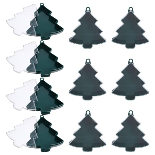 Boîte de bonbons sapin de Noël plastique vert lot de 10 déco fête anniversaire et stockage