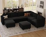 Belffin 114.2' U-Shaped Modular Living Room Set, 7-Seat...
