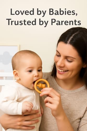 Image of Shark Doo Doo Neem Wood Baby Teether Combo of 3 Rattle | Organic & Handcrafted | Chemical-Free, Paint-Free, Antibacterial Teething Toy for Babies