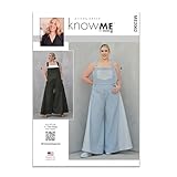 Know Me ME2062K5 Misses' Flared Leg Overalls Sewing Pattern Packet by Alisha Grace, Design Code ME2062, Sizes 8-10-12-14-16