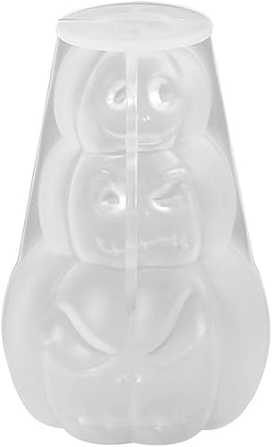 BESTOYARD Molde de calabaza para velas de calabaza, molde de silicona de calabaza 3D, moldes de resina de calabaza de Halloween, moldes de resina