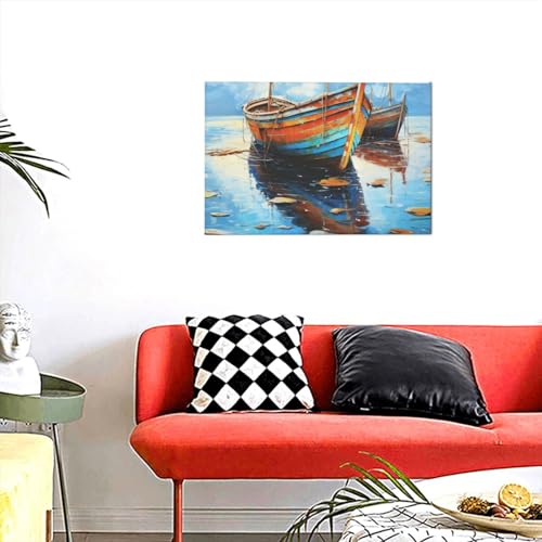 Toile murale moderne encadrée prête à accrocher tableau 45x30cm - 5