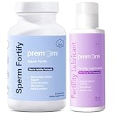 Premom Male Sperm Fortify Capsules - Male Fertility Supplements for Men Personal Fertility Lubricant for Conception 2oz Bundle – Fertility Support for Women and Men