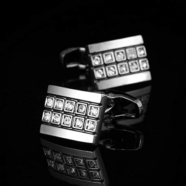 Män for manschettknappar, franska skjortor manschettknappar mäns smycken gåvor pistol svart strass affär manschetter länkar