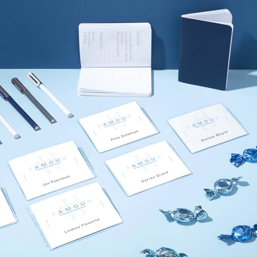 Image of Avery Customizable Name Badges, Pin Style, 2.25 inch x 3.5 inch, Clear Name Tag Holders, White Laser /Inkjet Printable Inserts, 100 Total (74549)