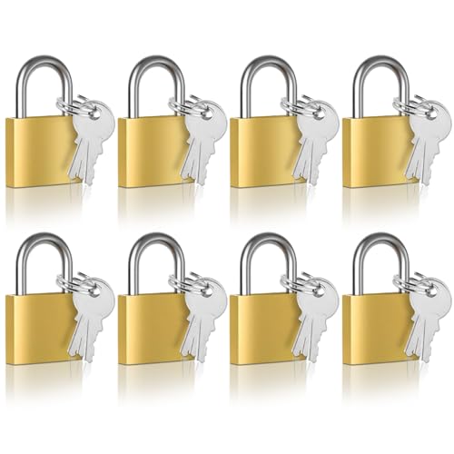 Cieex 8 Stück Vorhängeschloss, kleine Schlösser mit Schlüssel...