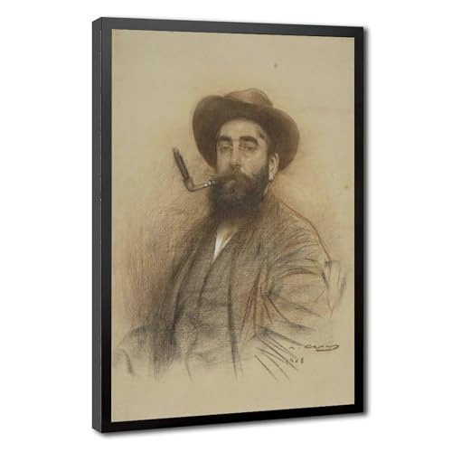 Toile Ramon Casas autoportrait tableau de peinture salon et bureau
