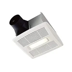 Broan AE110L Invent Energy Star Qualified Single-Speed Ventilation Fan with LED Light, 110 CFM 1.3 Sones