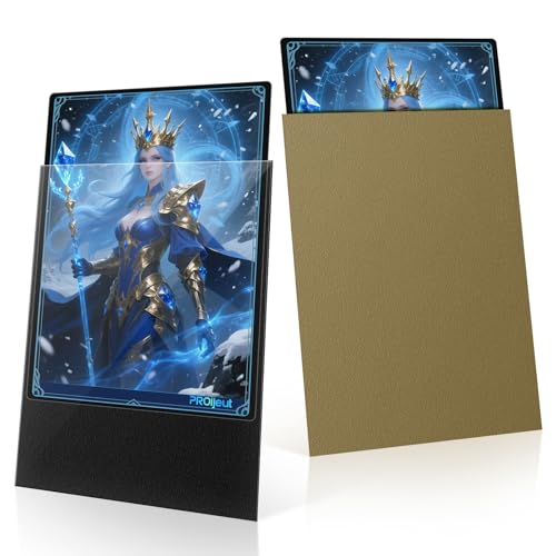 Image of 200 Pack Card Sleeves, Matte Dual Trading Card Sleeves with Opaque Back & Smooth Shuffle, Tear Resistant Card Protectors for MTG, TCG and Game Cards (Truth Brown)