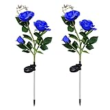 Encendido/apagado automático: coloca las luces de flores al aire libre y deja que el interruptor esté encendido. Se iluminarán automáticamente al anochecer, la flor no se iluminará cuando la iluminación sea fuerte.