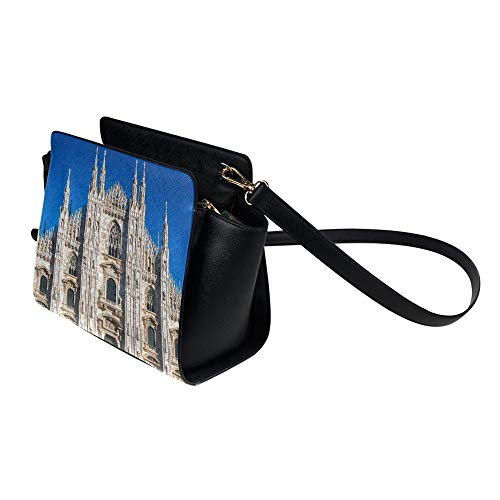 Shoulder Bag Small Unusual Beautiful Milan Cathedral Satchel Bag Crossbody Bags Travel Bags Duffel Shoulder Bags Luggage For Lady Girl Women Lady Shoulder Bag