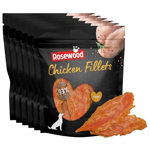 Image of Rosewood Large Chicken Fillets for Dogs – Real Meat Treats, Grain-Free, High Protein, No Added Sugar, No Artificial Colours or Flavours, Rawhide Free (Case of 6 x 320g)