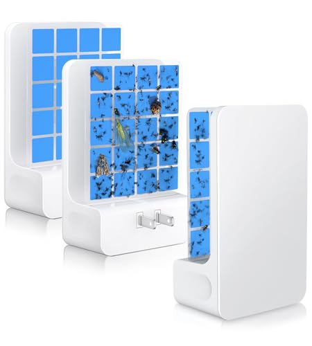 Advanced Double-Sided Indoor Fly Trap for Home, Plug-in 5-Way UV Light
