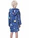 SHUCHENG Little Big Boys Cartton Space Pattern Hooded Robe Soft Sleepwear Flannel Fleece Bathrobes, Blue Space, US 9-10 Years, CN 150