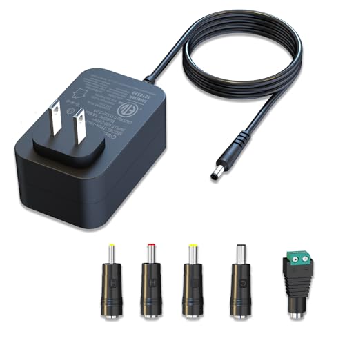 HY1C dc 15v Charger Power Adapter Compatible DC15V 0.1A 0.5A 1.0A 1.5A 1.7A 2.0A Power 30W (Max) for 15V LED Lights DJ Controllers Drills Fish Tank Lights Massage Guns Lawn Mower Power Cords