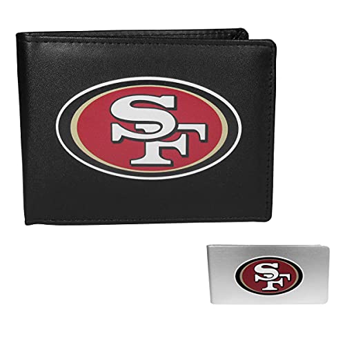 Portefeuille compact NFL San Francisco 49ers Siskiyou Sports noir pour ranger billets et cartes