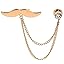 Gold Mustache with Chain
