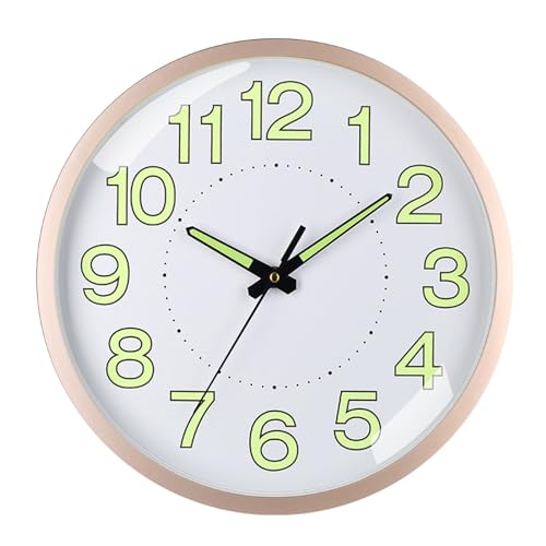 時計 壁掛け 掛け時計 時計 壁掛け時計 夜光 直径30cm 静音 連続秒針 シンプル 見やすい 丸形 高精細ガラス