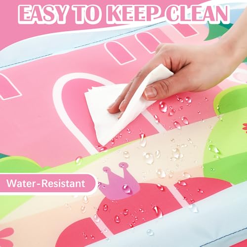 Image of Shellwei Vinyl Nap Mat Kid Preschool Daycare Sleep Mat,Castle