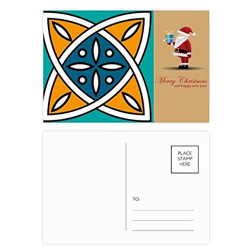 Cartes postales motif Père Noël et art géométrique pour sublimer vos messages