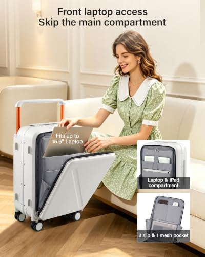 MILADA Wide Handle Carry-On Luggage