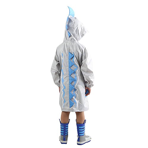 Kid's Rain Jacket/Raincoat 3D Shark Lightweight Rainwear for Boy for Girl4