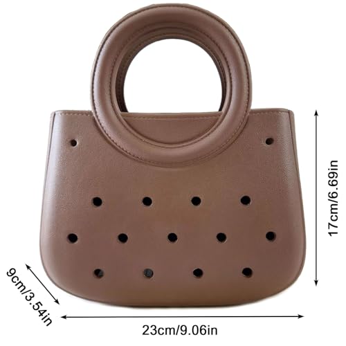 Small Rubber Beach Bag - Simple Modern EVA Beach Bag - Waterproof/Washable/Lightweight/Durable - for Beach, Boat, and Pool Activities Use Beach Rubber Tote Bag,Black4