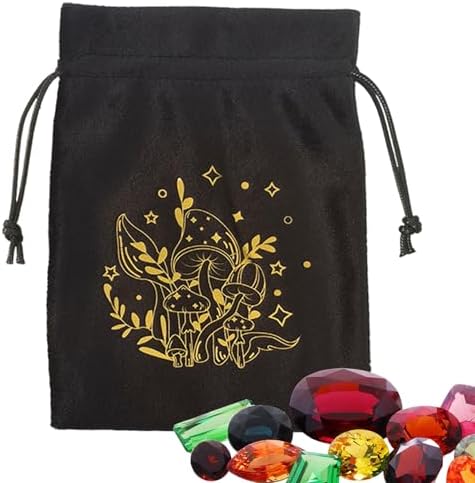 Sac pour cartes de tarot – Pochette à bijoux avec cordon de serrage – Rangement en velours pour tarot – Multifonctionnel pour cartes Oracle – Sacs à bijoux, pour runes, fêtes, Noël