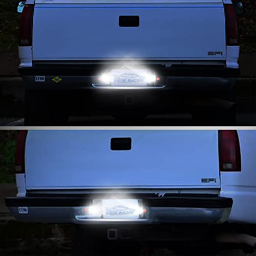 MbuyDIY LED License Plate Light Lamp with Red OLED Neon Tube Compatible with Chevy K1500 C1500 1988-1999, Silverado Sierra 1988-1998, Tahoe Yukon Suburban S10 Black housing 6000K White, Pack of 2 by MbuyDIY - Image 5