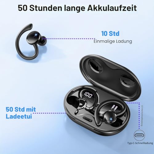 2026 Kopfhörer Kabellos Bluetooth 5.4, Bluetooth Kopfhörer, 28 EQ, 6 ENC Noise Cancelling Mics, 56 Std Spielzeit, HiFi Stereo, In Ear Kopfhörer Kabellose Kopfhörer, Ohrhörer mit LED, IP7 Wasserdicht - Bild 6